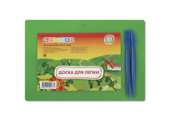 Доска для лепки "Цветик" А5 цветная, 2 стека